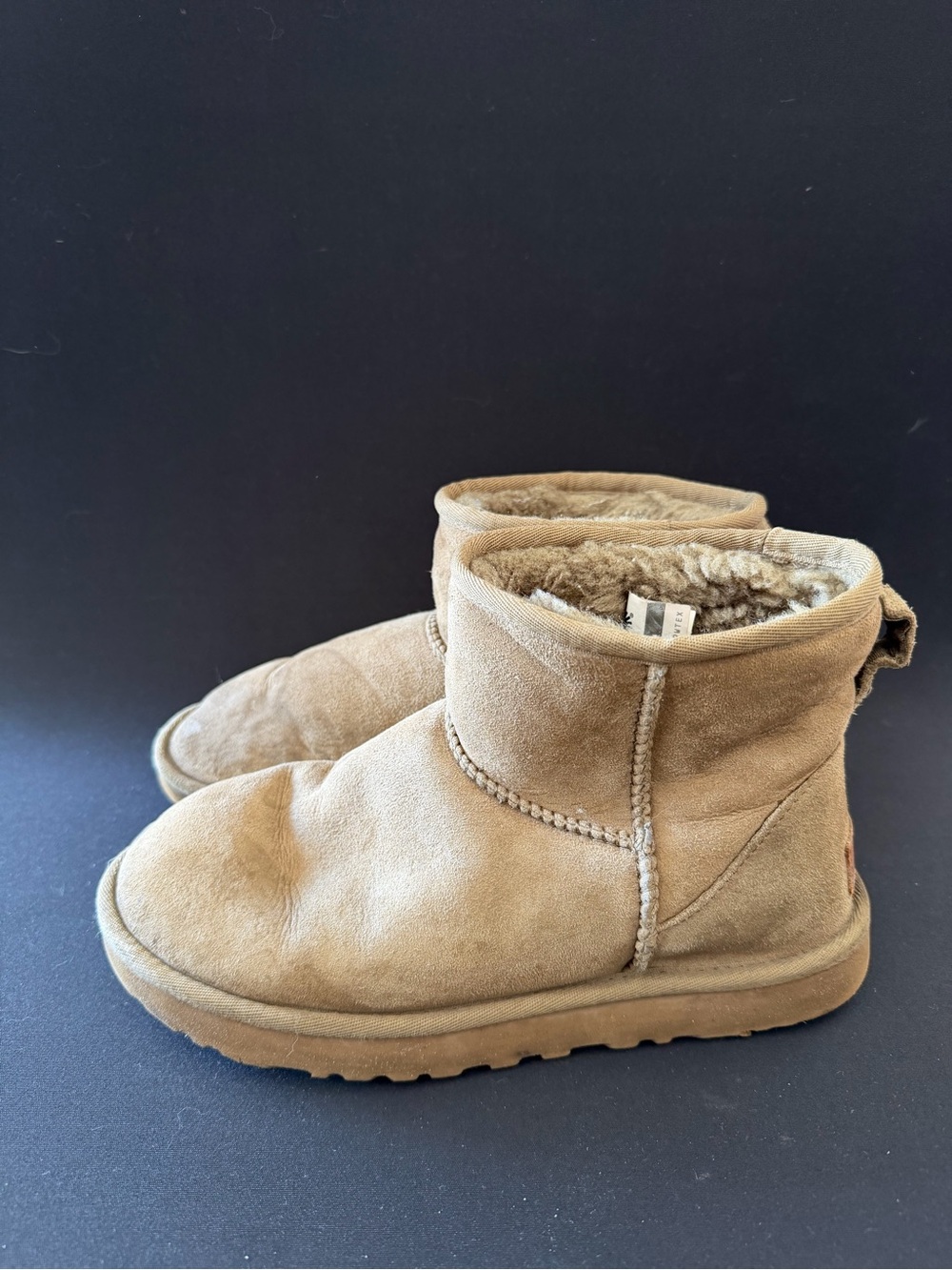UGG Shearling-Lined Slip-On Bootie - Taupe Women’s Size 7